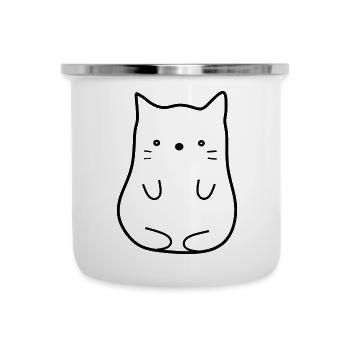 Cat black - Camper Mug - white - Front