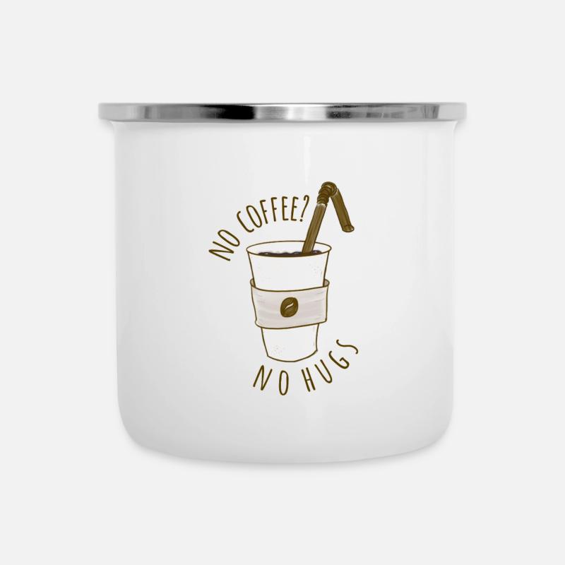 Pas de café? - Tasse émaillée - blanc