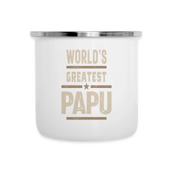 Le plus grand Papu - Tasse émaillée - blanc - Devant