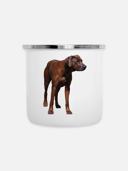 Rhodesian Ridgeback - Hunde Motiv - Emaille-Tasse - Weiß