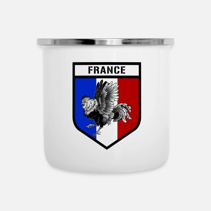 COQ Français - Tasse émaillée - blanc