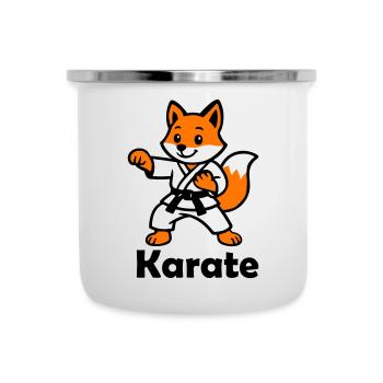 Karate Fuchs - Emaille-Tasse - Weiß - Vorne