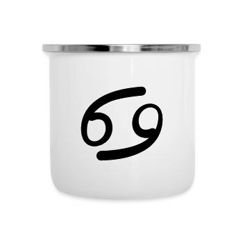 Krebs Sternzeichen - Emaille-Tasse - Weiß - Vorne
