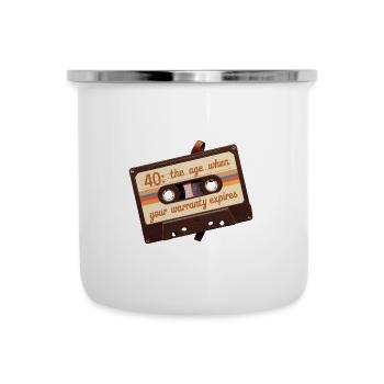 40: Das Alter, Wenn Deine Garantie Abläuft - 40. - Emaille-Tasse - Weiß - Vorne