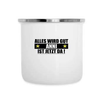 Anni Nom Prénom Anniversaire - Tasse émaillée - blanc - Devant