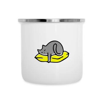 sleepy cat - Camper Mug - white - Front