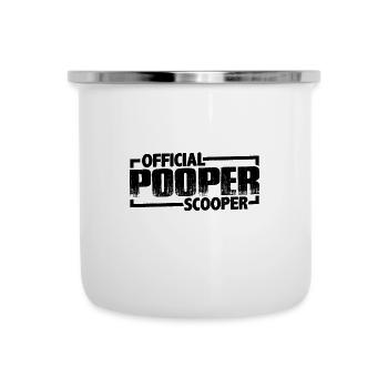 Official Pooper Scooper 28 - Emaille-Tasse - Weiß - Vorne