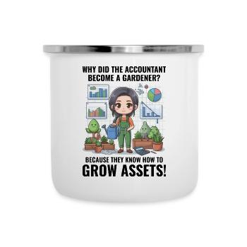 Buchhalter wurde zum Finanzgarten des Gärtners - Emaille-Tasse - Weiß - Vorne