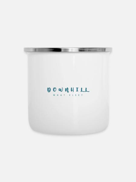 Downhill - Emaille-Tasse - Weiß