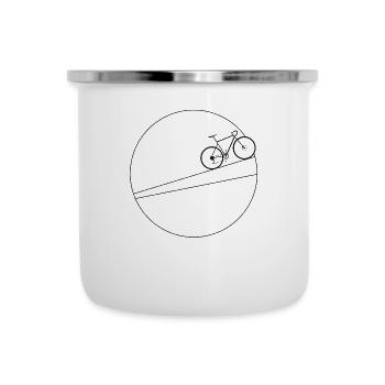 Gravel Bike Cyclocross Fahrrad Rennrad - Emaille-Tasse - Weiß - Vorne