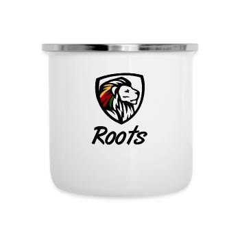 Racines Rasta reggae. Rastafari et le lion - Tasse émaillée - blanc - Devant