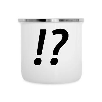 Bitte, was? - Emaille-Tasse - Weiß - Vorne