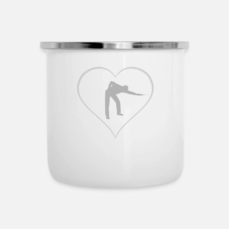 billard - Tasse émaillée - blanc