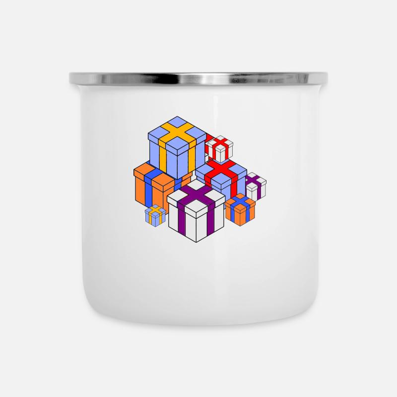 Geschenke - Emaille-Tasse - Weiß