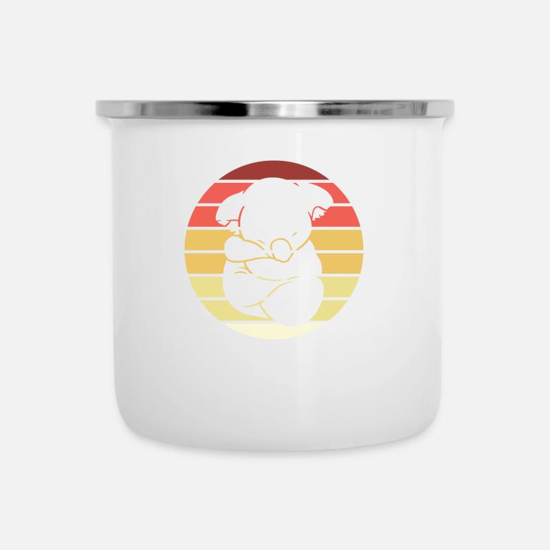 Koala Retro Style Vintage - Emaille-Tasse - Weiß