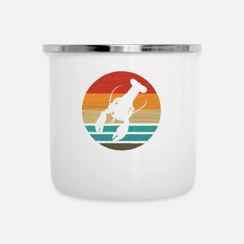 Lobster Retro Style Vintage - Camper Mug - white
