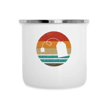 Sachets de thé Retro Style Vintage - Tasse émaillée - blanc - Devant