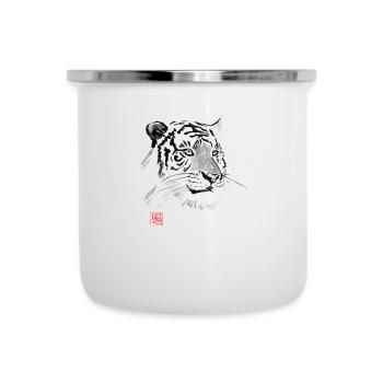 white tiger - Camper Mug - white - Front