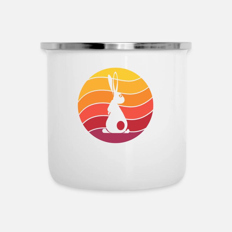 Rabbit Retro Style Vintage - Camper Mug - white