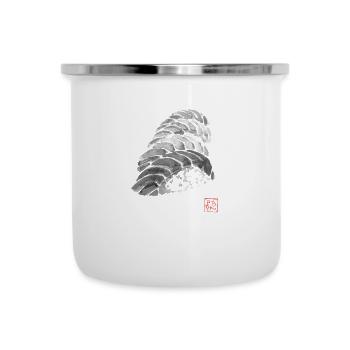 4 Sushi - Emaille-Tasse - Weiß - Vorne