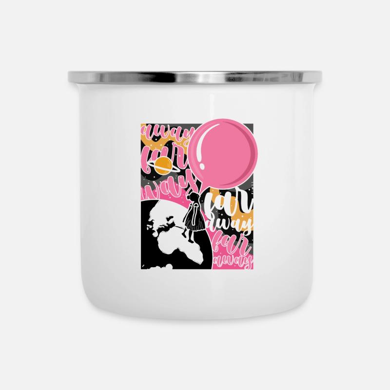 Fly away - Emaille-Tasse - Weiß