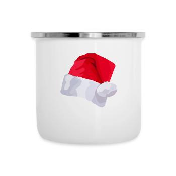 Weihnachtsmütze - Emaille-Tasse - Weiß - Vorne