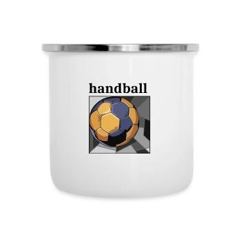 Handball Lovers Player Streetwear Moderne - Tasse émaillée - blanc - Devant