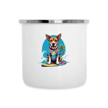 Dog Holidays Dog Holidays Hawaii Island Sea - Camper Mug - white - Front