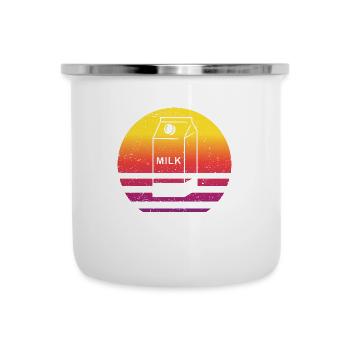 Milk Carton Retro Style Vintage - Camper Mug - white - Front