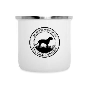 Deutsche Bracke Jagdgebrauchshund Jagdhunde - Emaille-Tasse - Weiß - Vorne