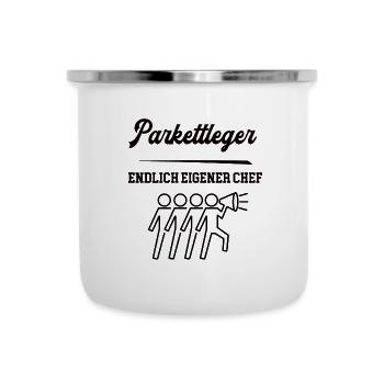Parkettleger Chef Selbstständigkeit Firma Gründen - Emaille-Tasse - Weiß - Vorne