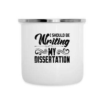 Je devrais écrire ma thèse 8 - Tasse émaillée - blanc - Devant