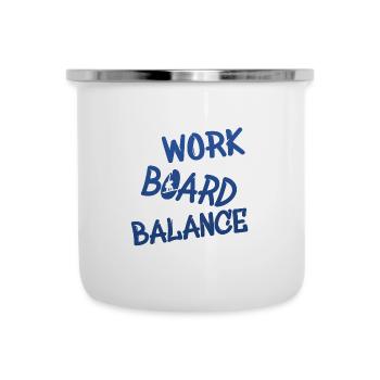 snowboarding boarden - Emaille-Tasse - Weiß - Vorne
