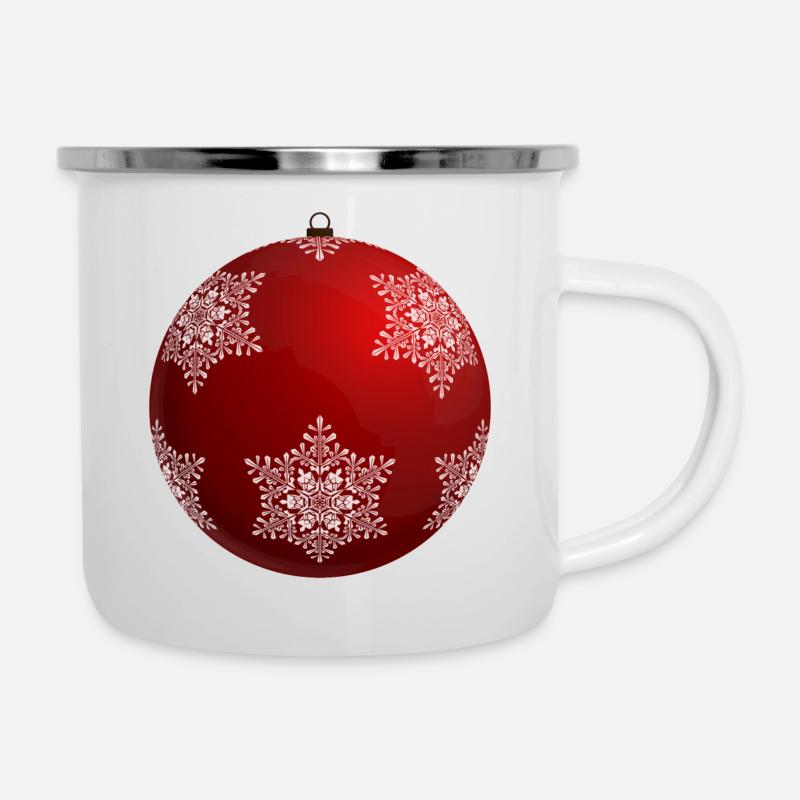 Weihnachtskugel / Christmas Baby - Emaille-Tasse - Weiß