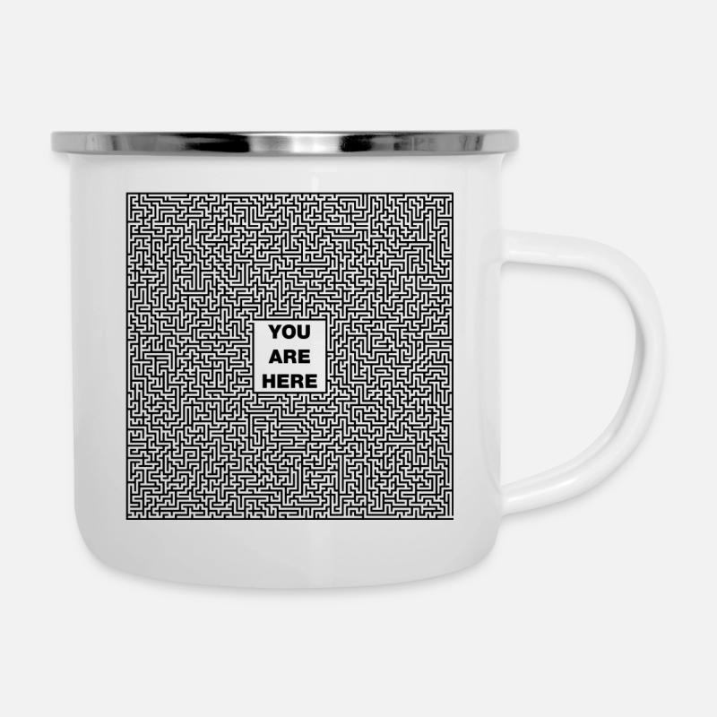 labyrinth - Camper Mug - white