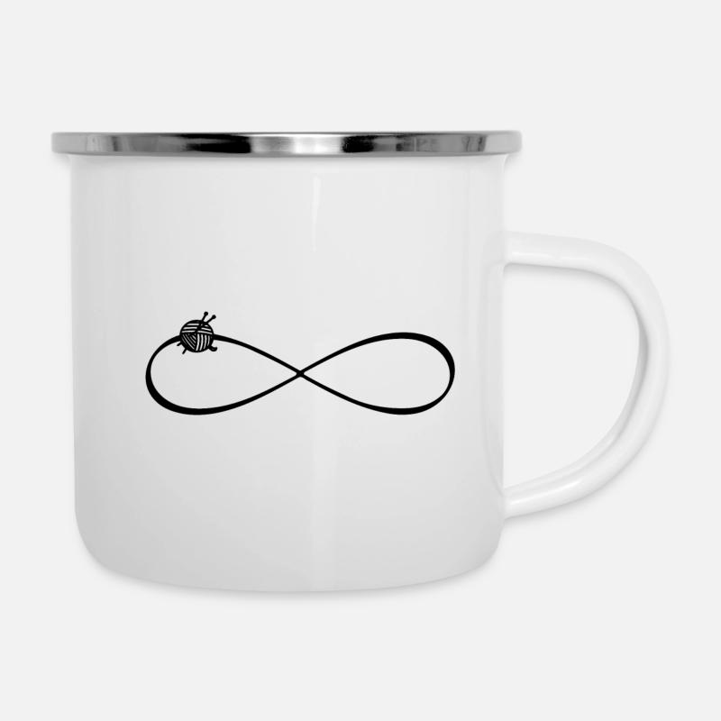 Knitting wool knitting needles infinity infinity - Camper Mug - white