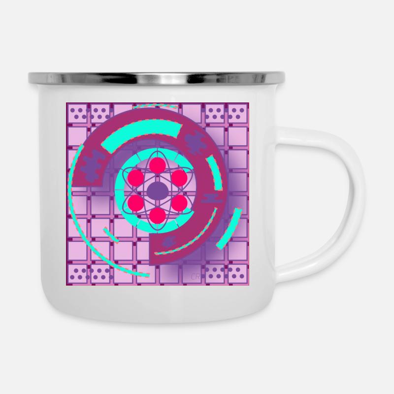 Art graphique - Tasse émaillée - blanc