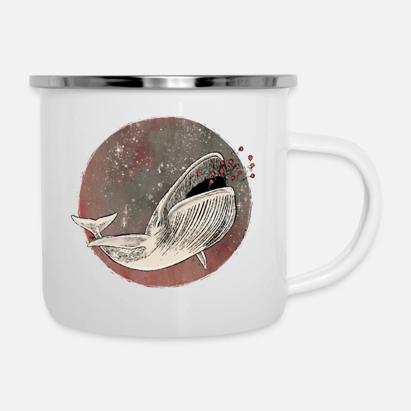 Flying whale - Camper Mug - white