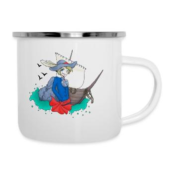 Jonny boy - Emaille-Tasse - Weiß - Rechts