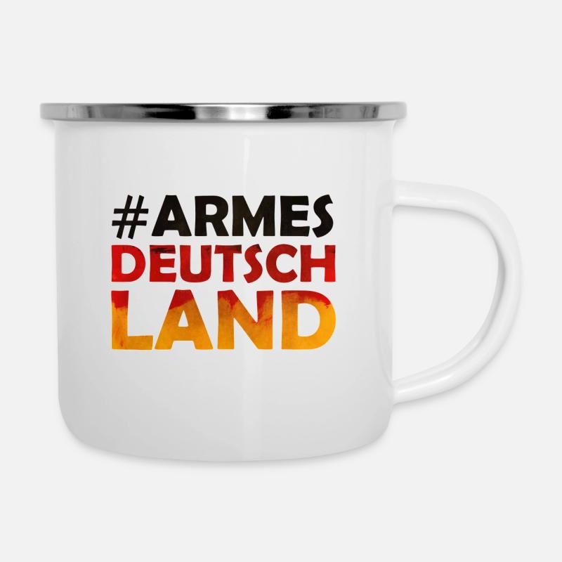# Pauvre Allemagne RTL Hartz 4 surimpression - Tasse émaillée - blanc