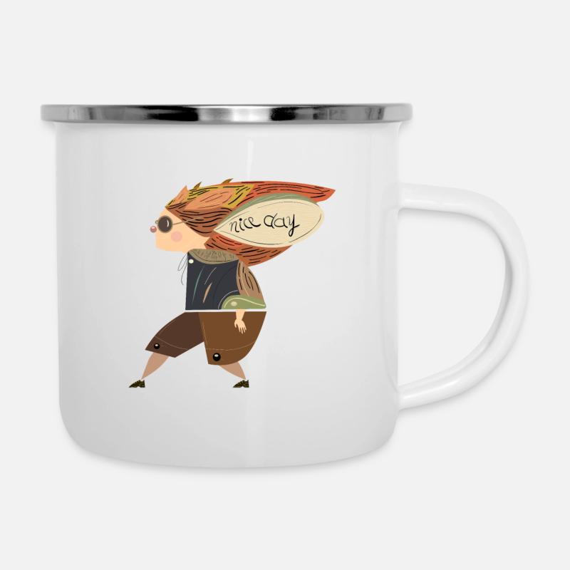 Belle créature du jour - Tasse émaillée - blanc