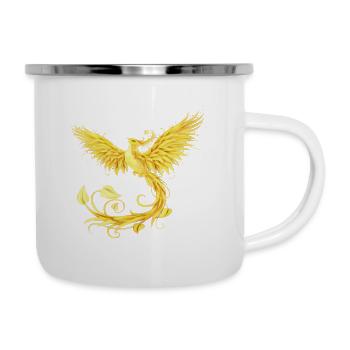 Phönix - Emaille-Tasse - Weiß - Rechts