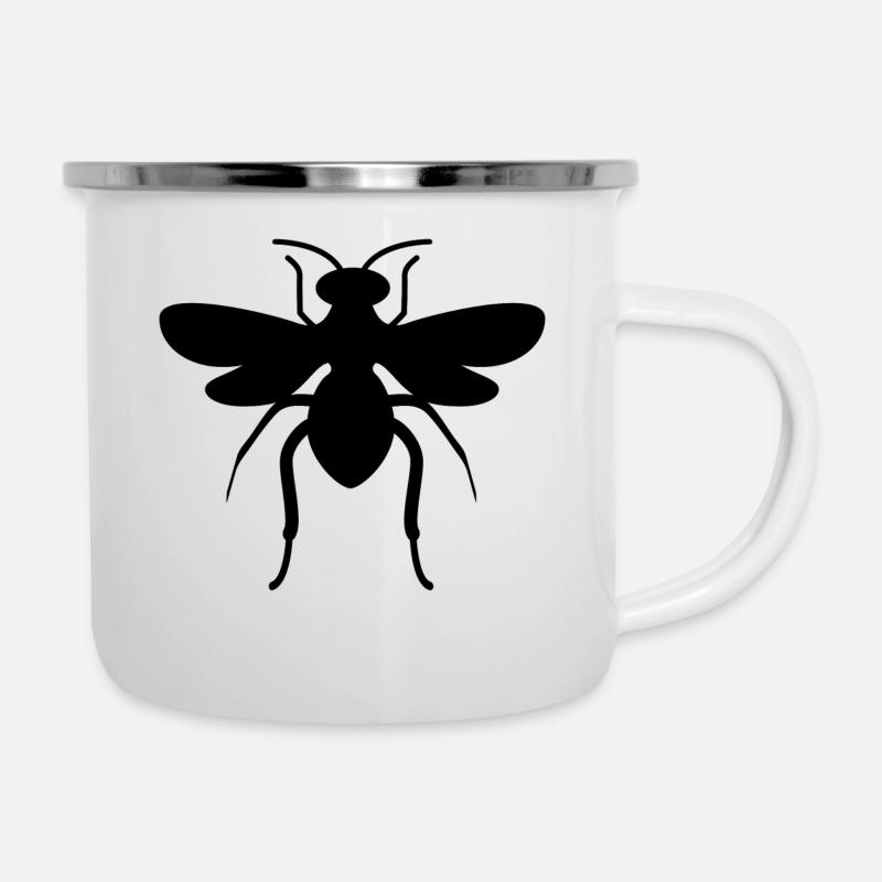Mouche noire - Tasse émaillée - blanc