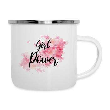 pouvoir des filles - Tasse émaillée - blanc - Droite