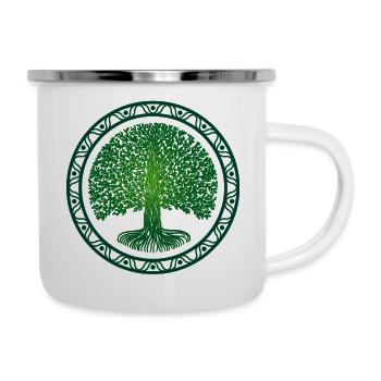 Yggdrasil - Arbre de vie - Tasse émaillée - blanc - Droite