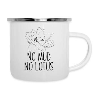 Lotus - Emaille-Tasse - Weiß - Rechts