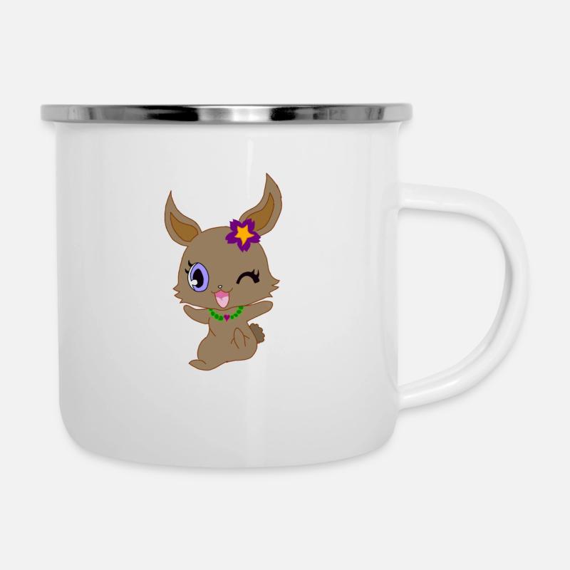 Hase - Emaille-Tasse - Weiß