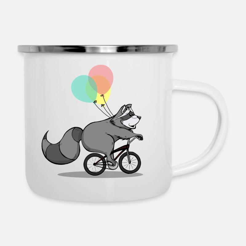 Cycles du raton laveur - Tasse émaillée - blanc