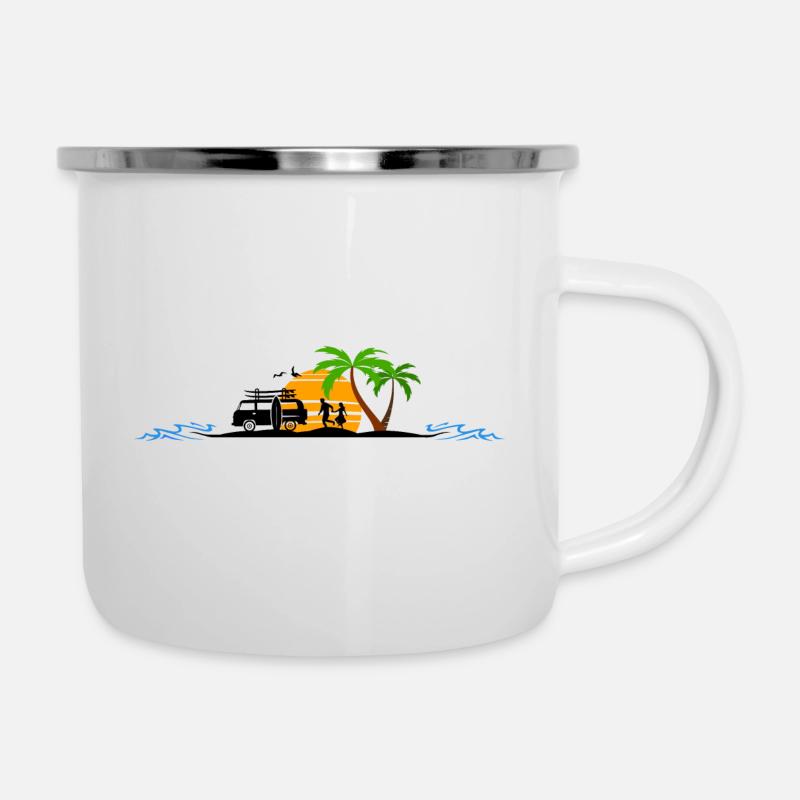 CAMPER BUS VAN Travel Palms South - Camper Mug - white