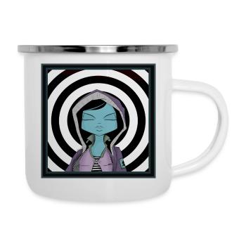 Mädchen TARGET - Emaille-Tasse - Weiß - Rechts